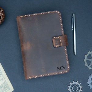 Personalized Leather Passport Cover, Field Notes Cover, Pocket Fields Note, Travel Notebook