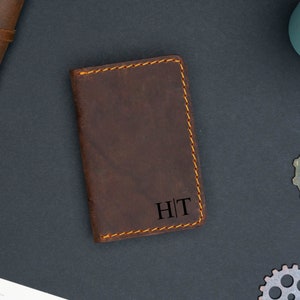 Cartera De Cuo, Cartera Minimalista, Regalo Día Del Padre, Tarjetero De Cuero, Tarjetero Personalizado, Cartera De Cuero, Regalo Para Él
