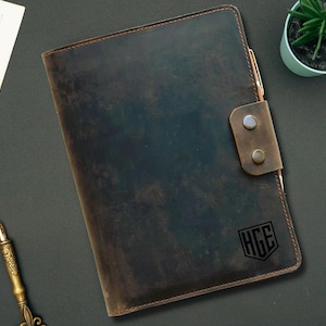 Personalized Leather Journal, Refillable A5 Journal, Full Grain Leather Dairy, Gratitude Journal, Business Gift, Company gift