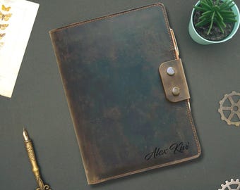 Personalized Refillable A5 Journal  Cover, Leather Dairy, Custom Journal, Client Gift