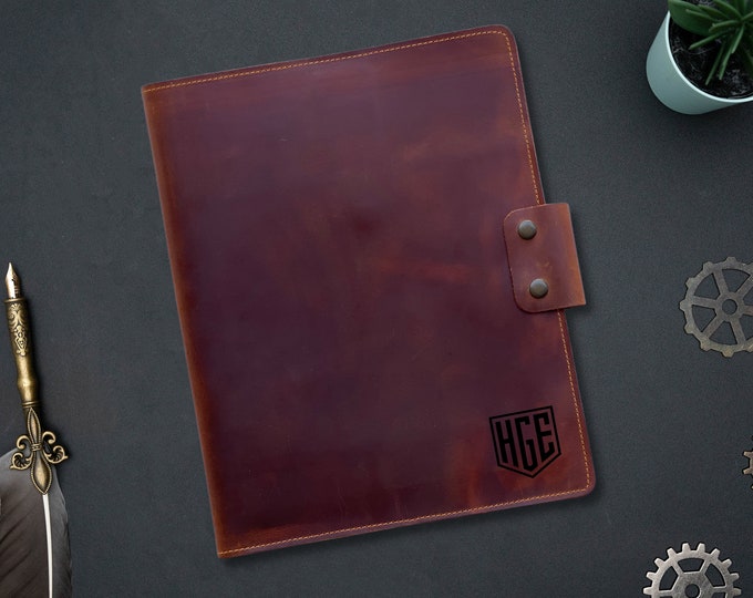 Personalized Leather Portfolio Legal Pad, Portfolio for Men and Women