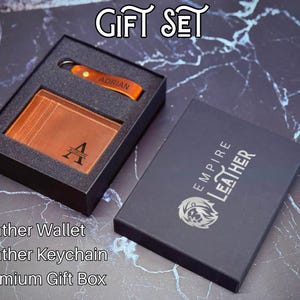 Personalized Slim Wallet, Fathers Day Gift, Minimalist Leather Card holder image 7