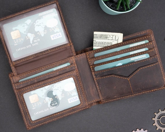 Custom Dad Wallet with Name Engraved