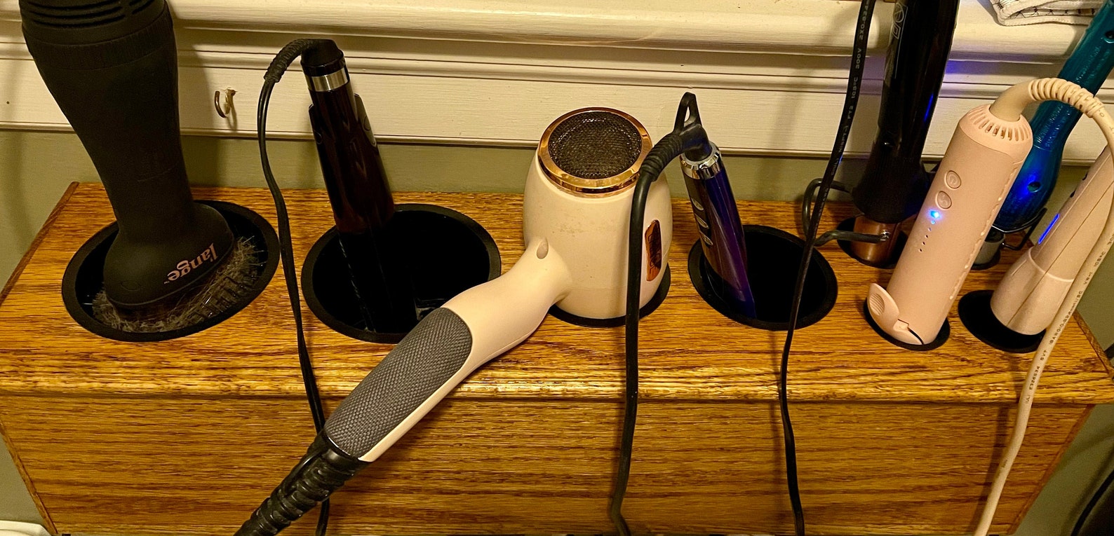 Hair Tool Caddy With Builtin Electrical Outlets for All Tools Etsy