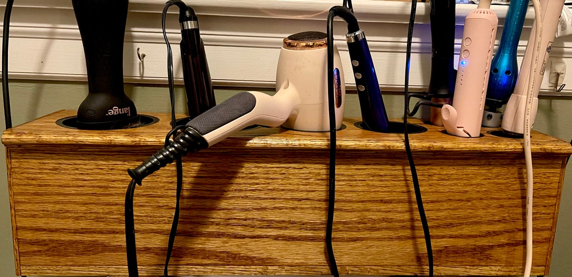 Hair Tool Caddy With Builtin Electrical Outlets for All Tools Etsy