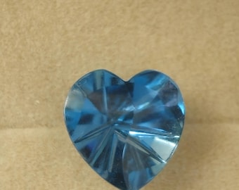 2.6 ct Heart London Blue Topaz 8X8 Fantasy Cut