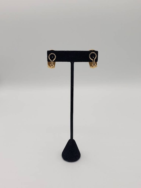 14K Solid Yellow Gold Natural Ruby Earrings - image 10