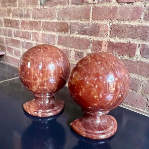 Vintage Ducceschi Alabaster Handmade Italian Bookends