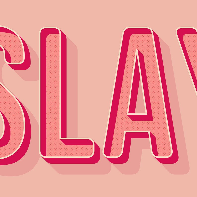 Slay Letter R Slay Typography Sayings Art Print | A5 A4 A3 A2 A1| Unframed Trendy ...