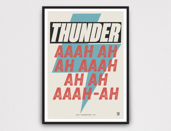 AC/DC Lyrics Wall Art Print 1990's Song Lyrics Print | Etsy UK