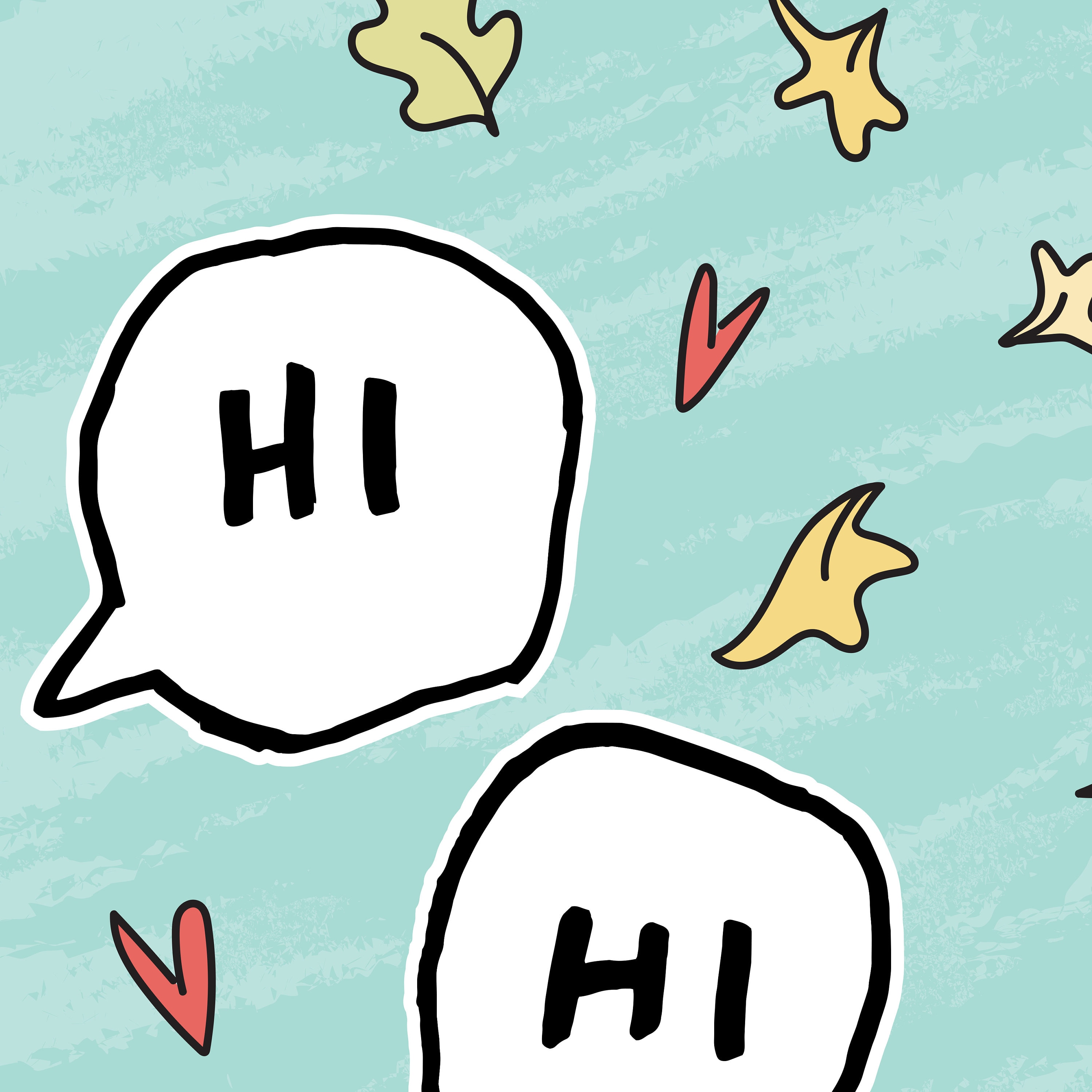 Heartstopper Leaves Hi Hi Print Speech Bubble Nick & Charlie - Etsy UK