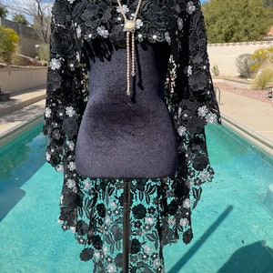 Women Lace Cape - Exclusive Designer Capelet - Elegant Shoulder Cape - Cover Up - Floral Lace Bolero - Shawl For Dress - Beach Cover Up