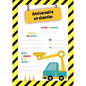 Carte Invitation Anniversaire Enfant A Telecharger Etsy France