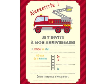 Jeu anniversaire pompier - Kit à imprimer enfant - Un Anniversaire en Or