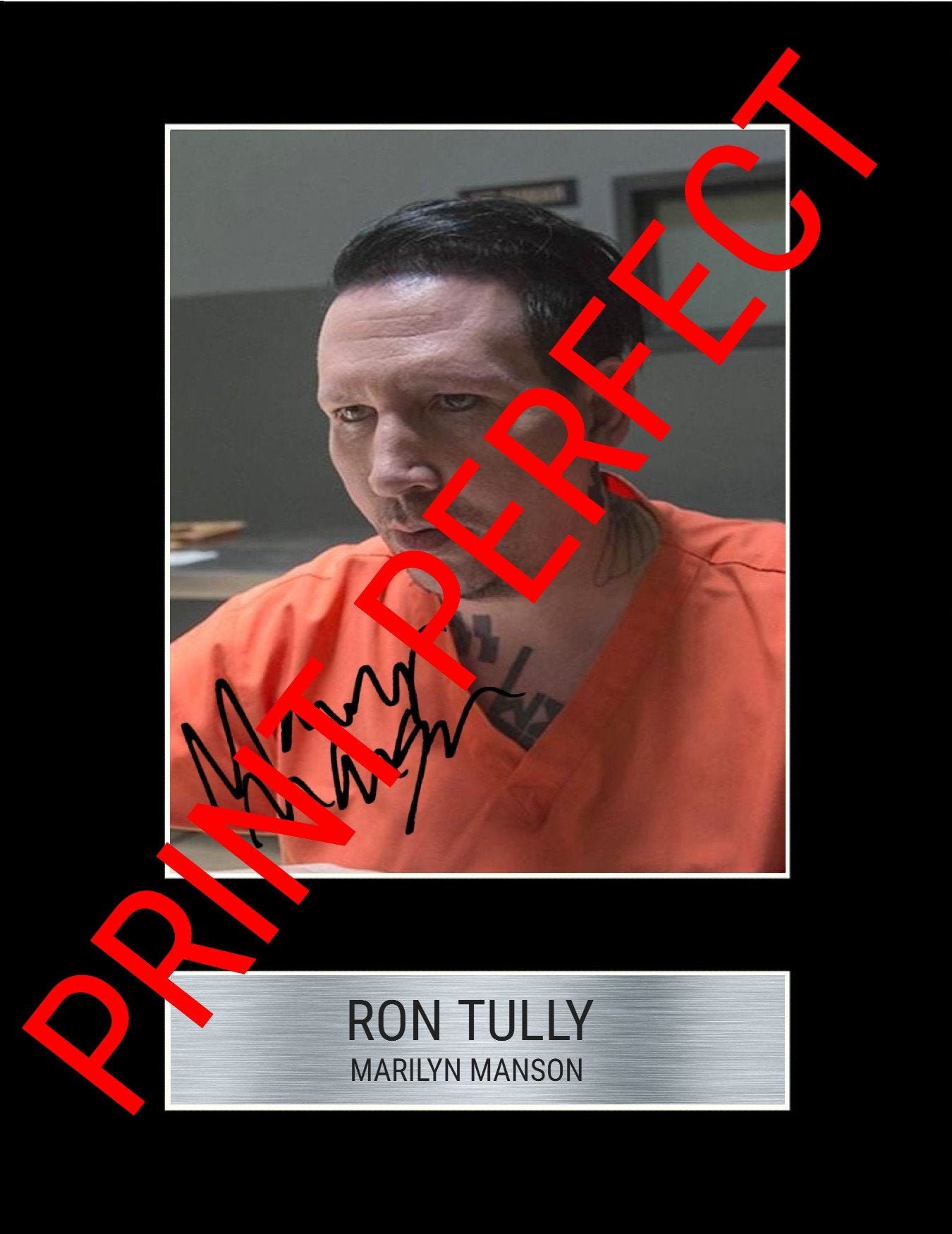 Sons Of Anarchy Ron Tully played by Marilyn Manson A4 Signed Etsy