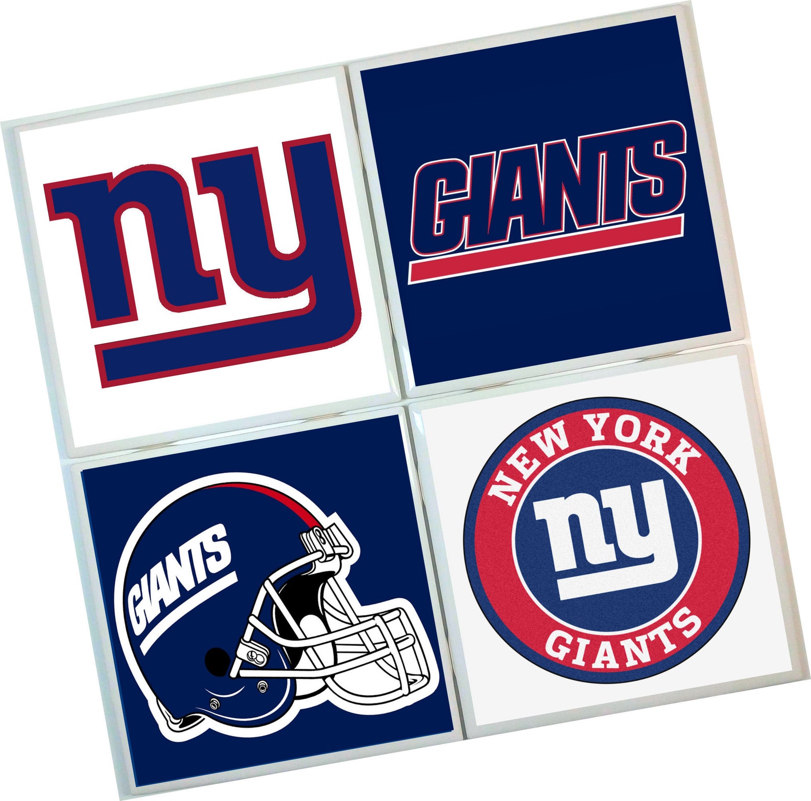 New York Giants Coasters set of 4 tile coasters football Etsy