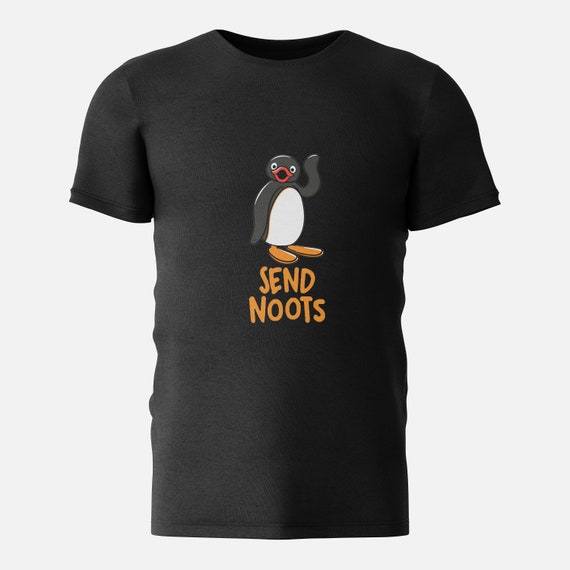 Pingu Funny Text T Shirt Handmade Etsy