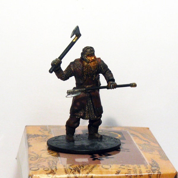 Lord of the Rings Gimli at Balin's Tomb  (Axes with MAGNETS) collectible miniature Eaglemoss collection #5(O)