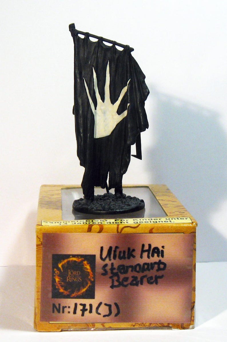 Lord of the Rings Uruk Hai Standard Bearer, Metal Miniature Collectible ...
