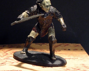 Lord of the Rings Moria Orc Collectible metal Miniature Eaglemoss collection # 36 (B)