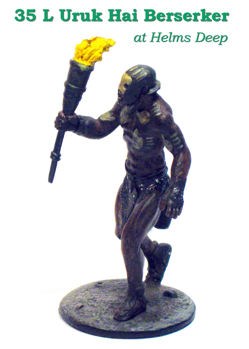 Lord of the Rings Uruk Hai Berserker Collectible Metal Miniature ...