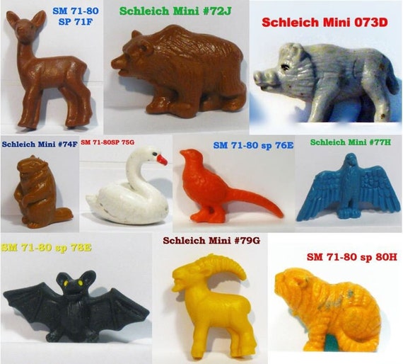 Schleich Mini animaux Mini Tiere Complete Set 71-80 M Animaux de