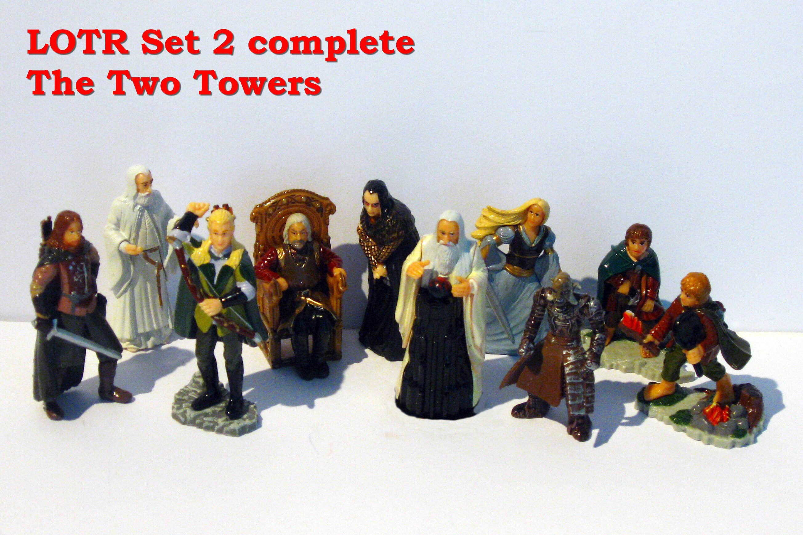 Lord of the Rings Set 2 the Two Towers Plastic Collectible Miniatures ...