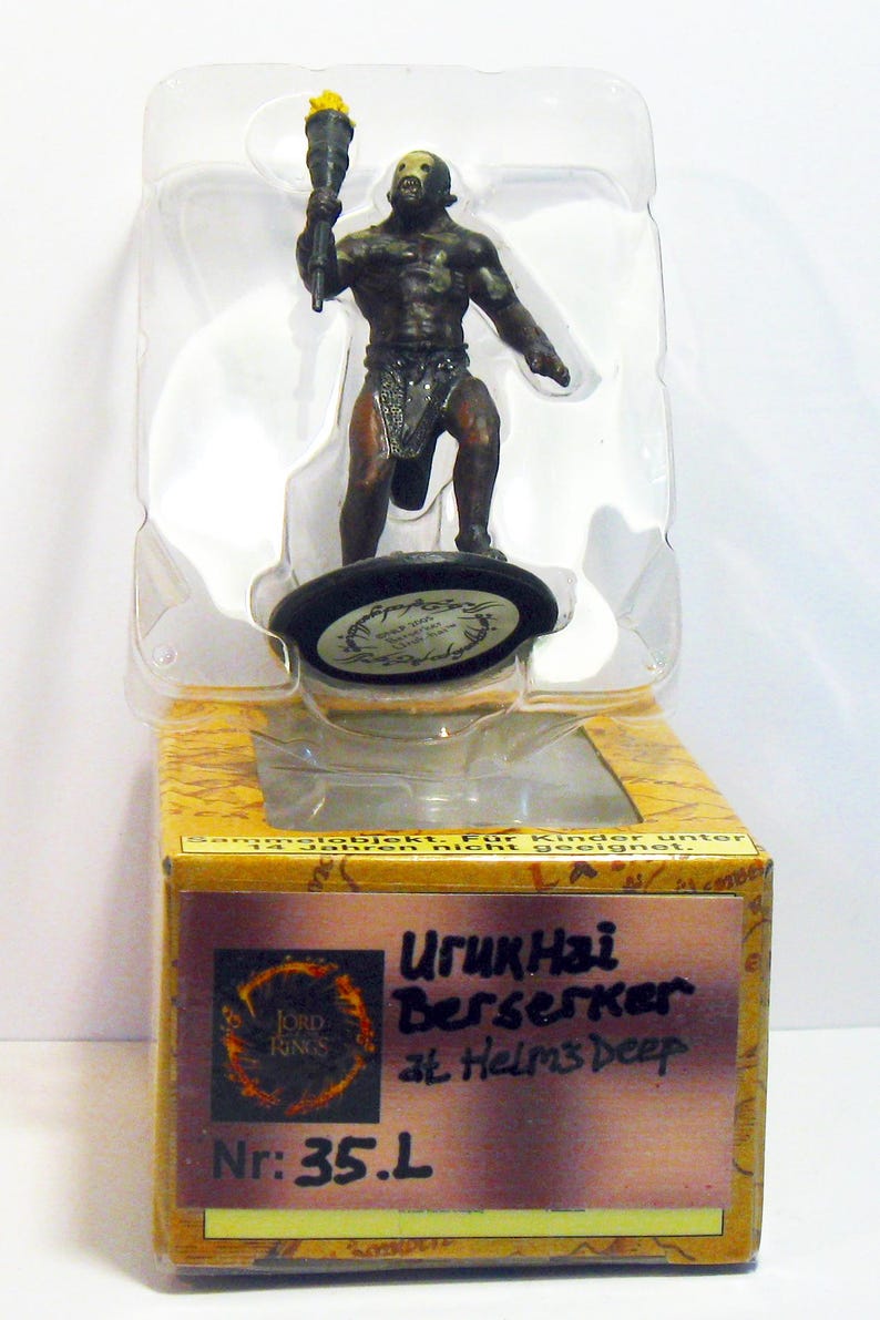 Lord of the Rings Uruk Hai Berserker Collectible Metal Miniature ...