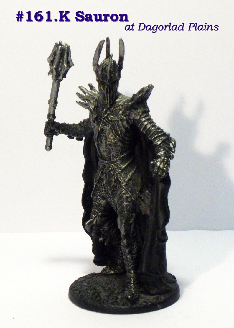 Lord of the Rings Sauron the Dark Lord at Dagorlad Plain verzamelbare metalen miniatuur Eaglemoss collectie 161 K image 2