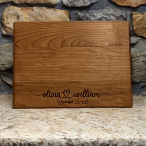 Personalized Cutting Board | Engraved Wood | Wedding Gift | 5th Anniversary Gift | Custom Couples Present