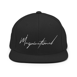 Ich bin inspirierend / Statement Design flache Rechnung Snapback Hut. Unisex