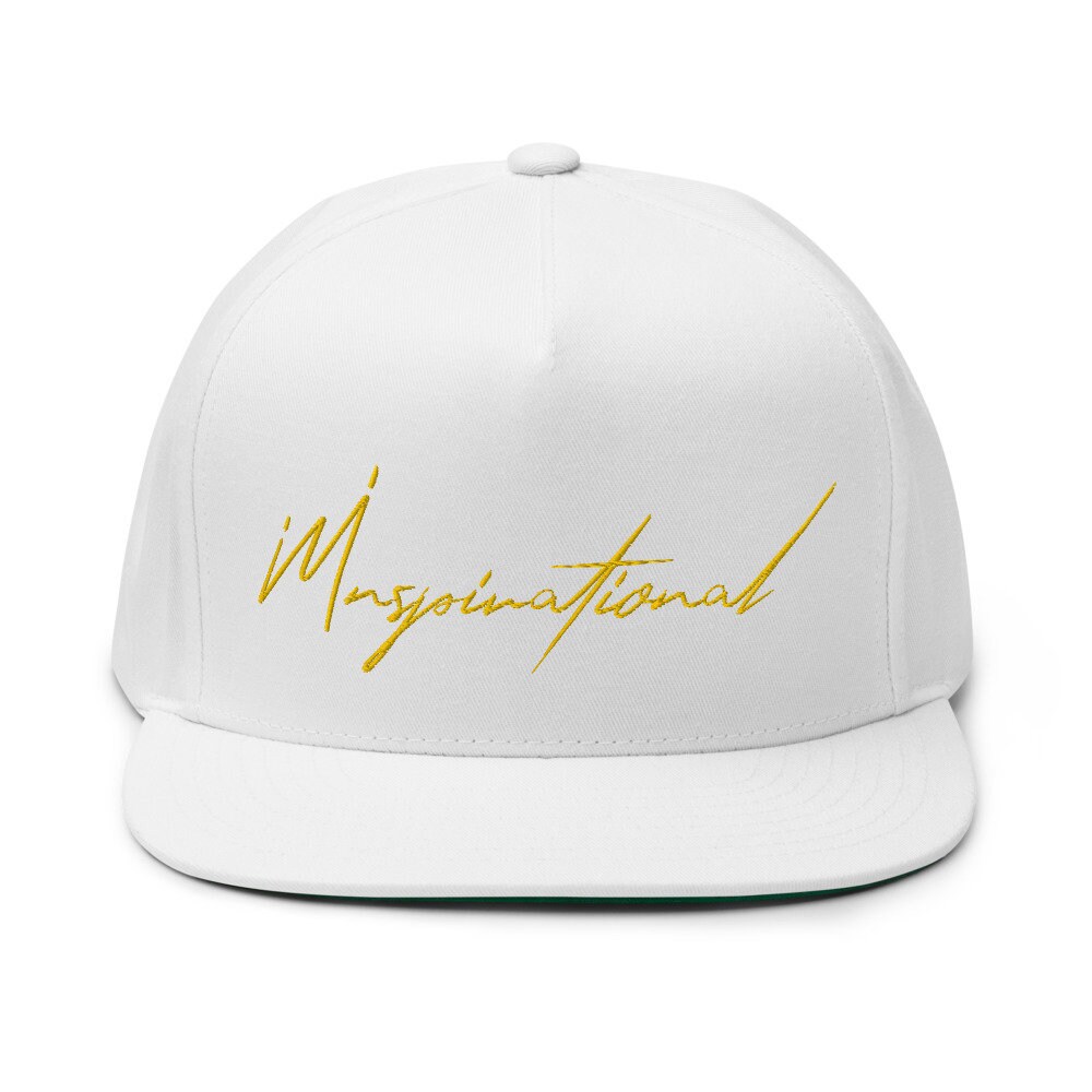 Im Inspirational / Flat Bill Cap White/gold Etsy