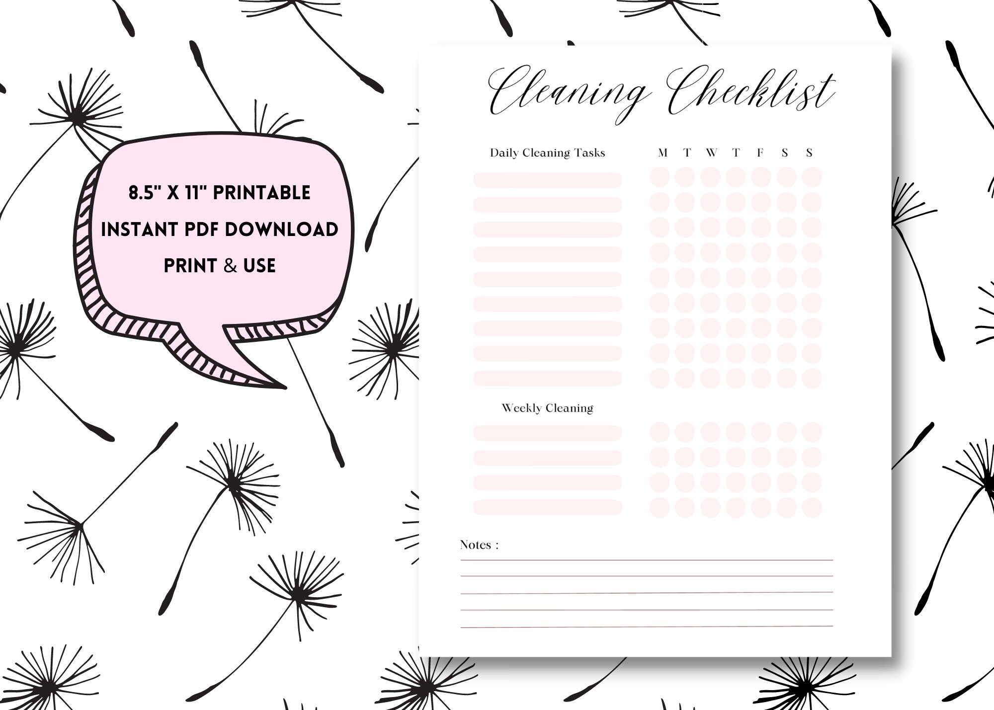 Daily + Weekly Cleaning Checklist | Non-negotiables | Tracker ...