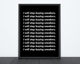 Sneaker Art Print, printable, instant download