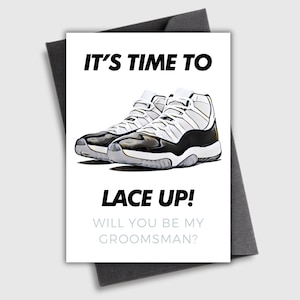 Carta di proposta Groomsman stampabile, Carta Sneaker, Download istantaneo
