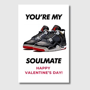 Printable Sneaker Valentine&#39;s Day Card, Digital Card, instant download