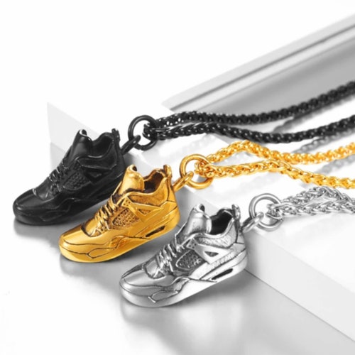 925 Sterling Silver Air Jordan Sneaker Necklacechristmas Etsy