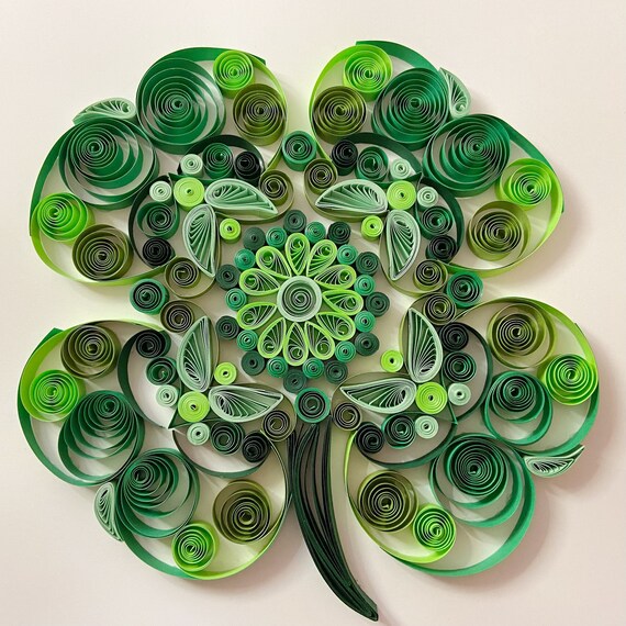 Quilling Art Paper Art Four Leaf Clover St. Patricks Day Etsy