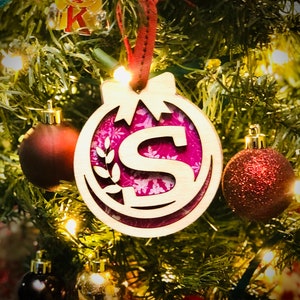 Christmas ornament A-Z SVG - Glowforge