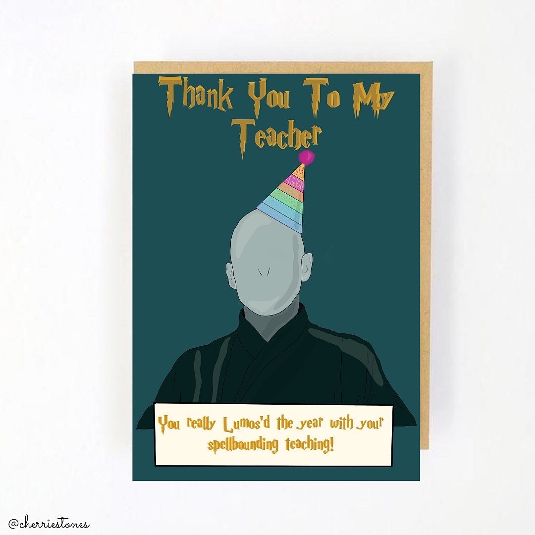 Printable Teacher Thank You Card Harry Potter