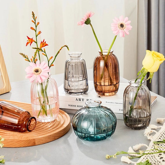 Piccoli vasi di gemme di vetro per fiori / Set di vasi in - Etsy Italia