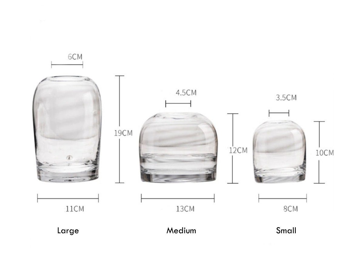 Small Round Glass Vases for Flowers Transparent Glass Bud Etsy