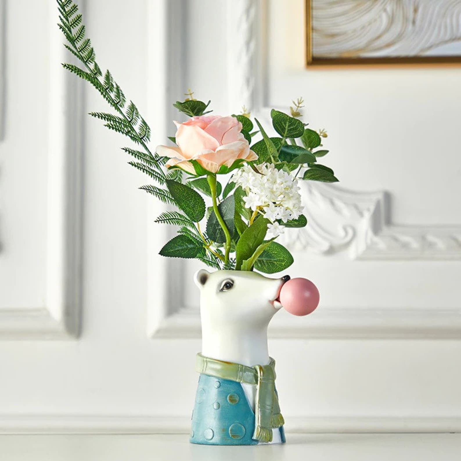 Cute Animal Head Vases for Flowers Elegant Giraffe Panda Etsy