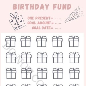 Birthday Savings Challenge