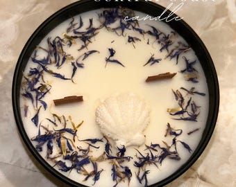 Central Coast Candle - Vom Meer inspirierte Sojawachskerze mit Muschelakzent und botanischen Aufgüssen