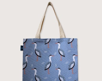 Heron Tote Bag / Ardea Cinerea  - 100% Cotton, Designed and Made in the UK