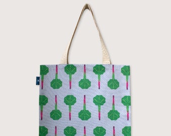 Rhubarb Tote Bag / Rheum Rhabarbarum  - 100% Cotton, Designed and Made in the UK