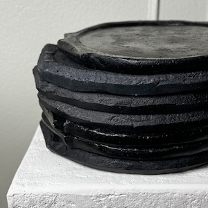 Vintage Black Terracota Plate