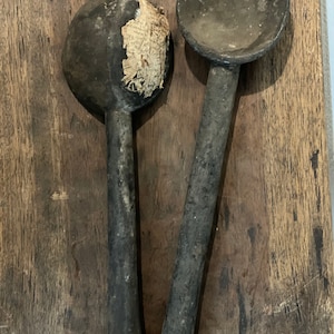 Wooden vintage spoons set