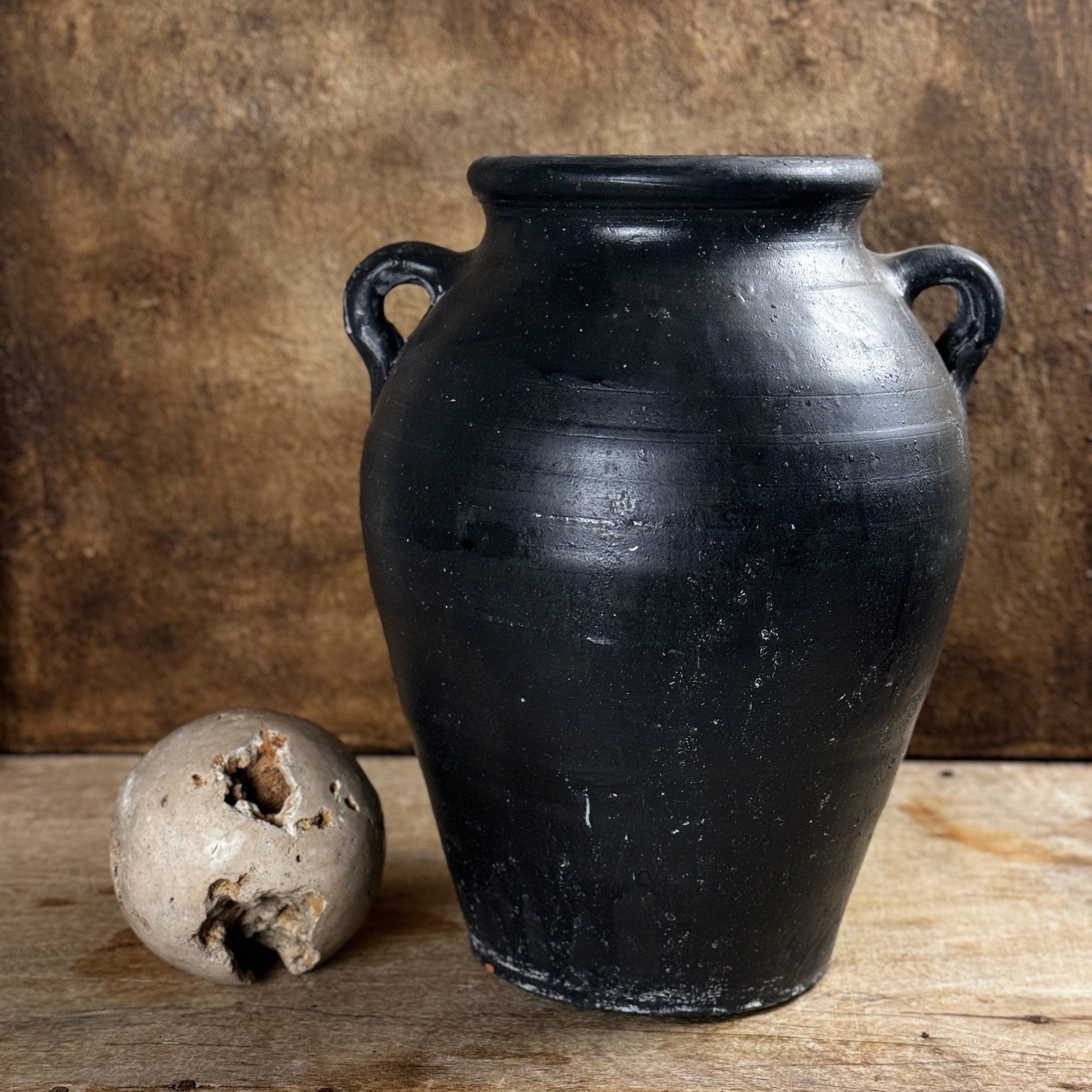 ブラックテクスチャー花瓶 - Etsy 日本